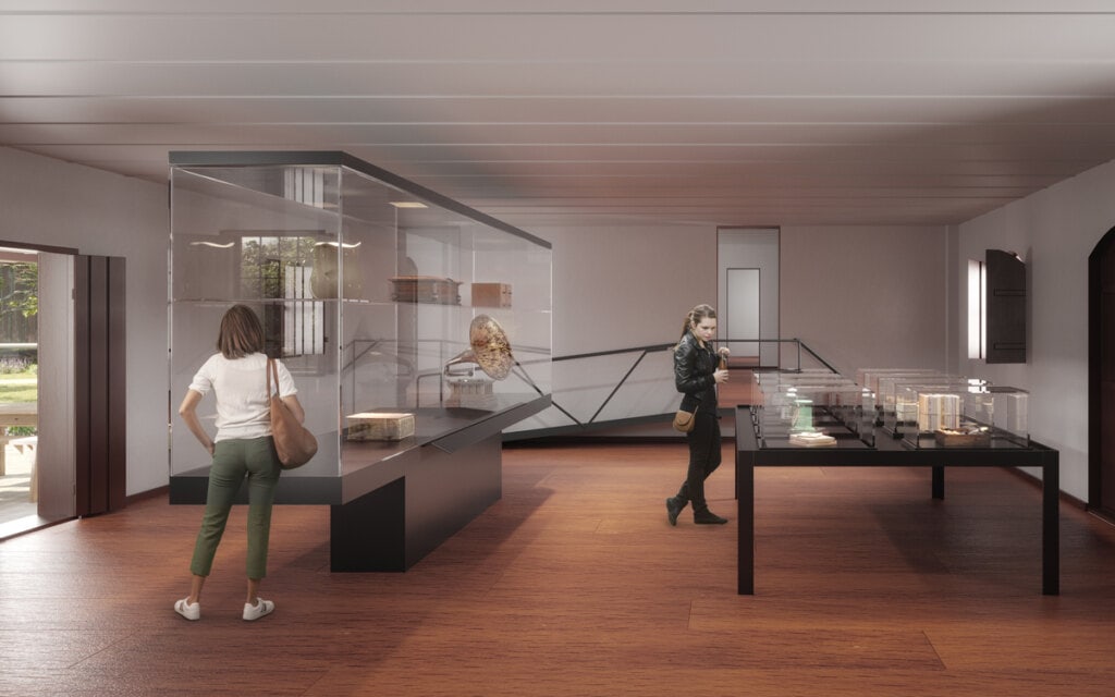 The restored interiors of the Casa da Feitoria, with their original partitions, can host both permanent and temporary exhibitions.